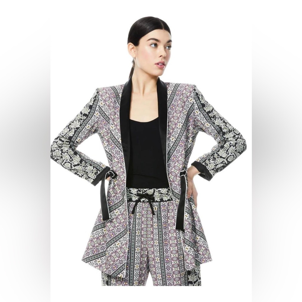 Brand New Alice + Olivia Lincoln Dream Piped Drawstring Blazer